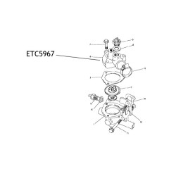 Carcasa termostat ETC5967 Land Rover Discovery Defender Range Rover