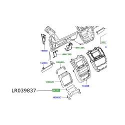 Ornament consola centrala bord Land Rover Freelander 2 LR039837