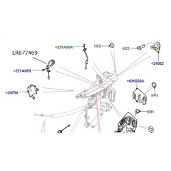 Cablu maner exterior usa fata Range Rover L405 LR077469