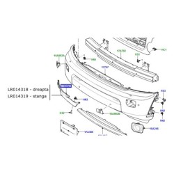 Deflector aer in bara fara dreapta LR Discovery 4 LR014318