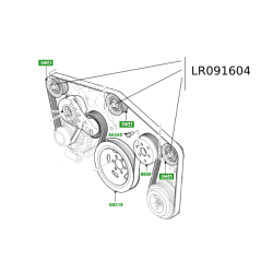 Rola ghidaj transmisie Range Rover Velar 3.0V6 diesel LR091604